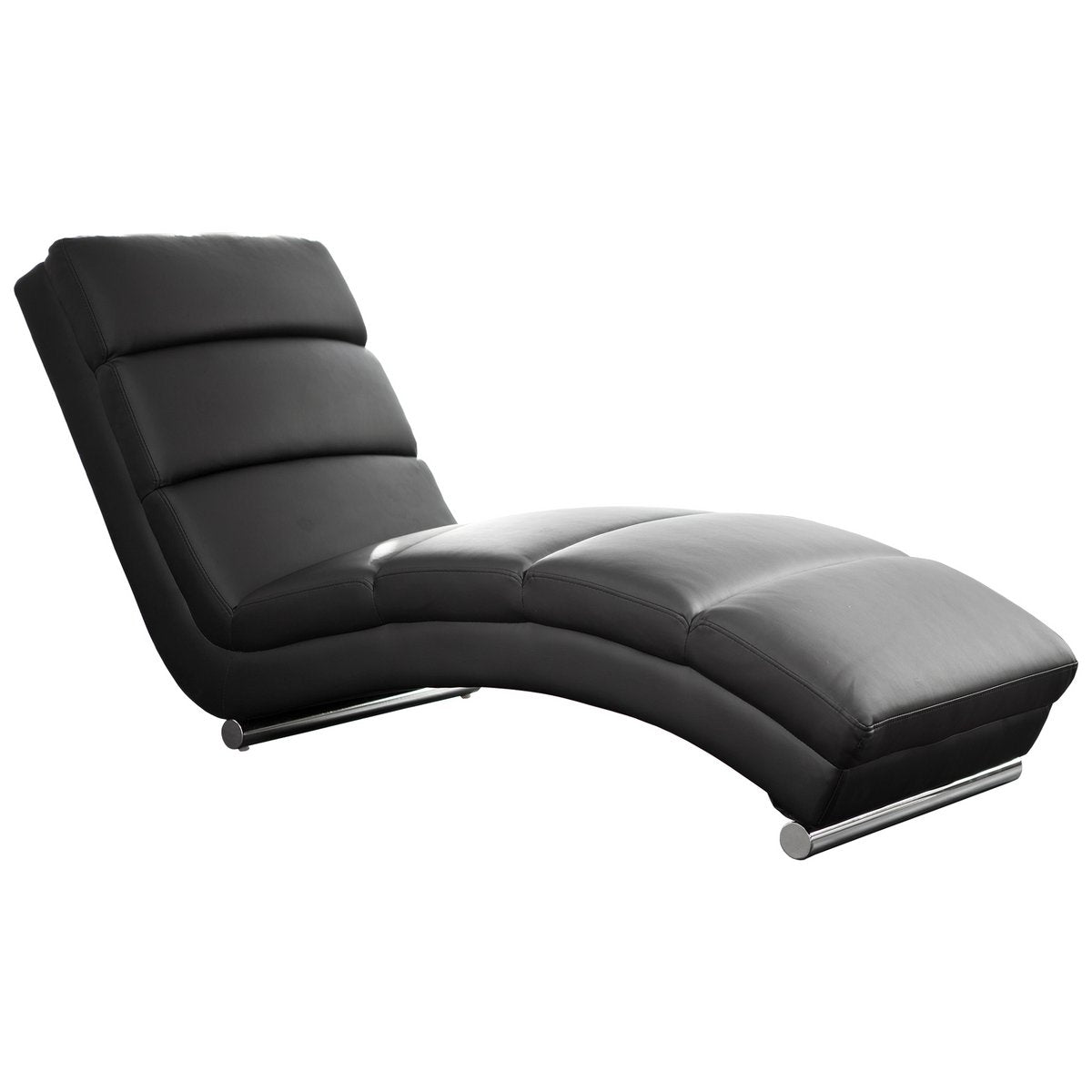 Relax ligbed zwart kunstleer look