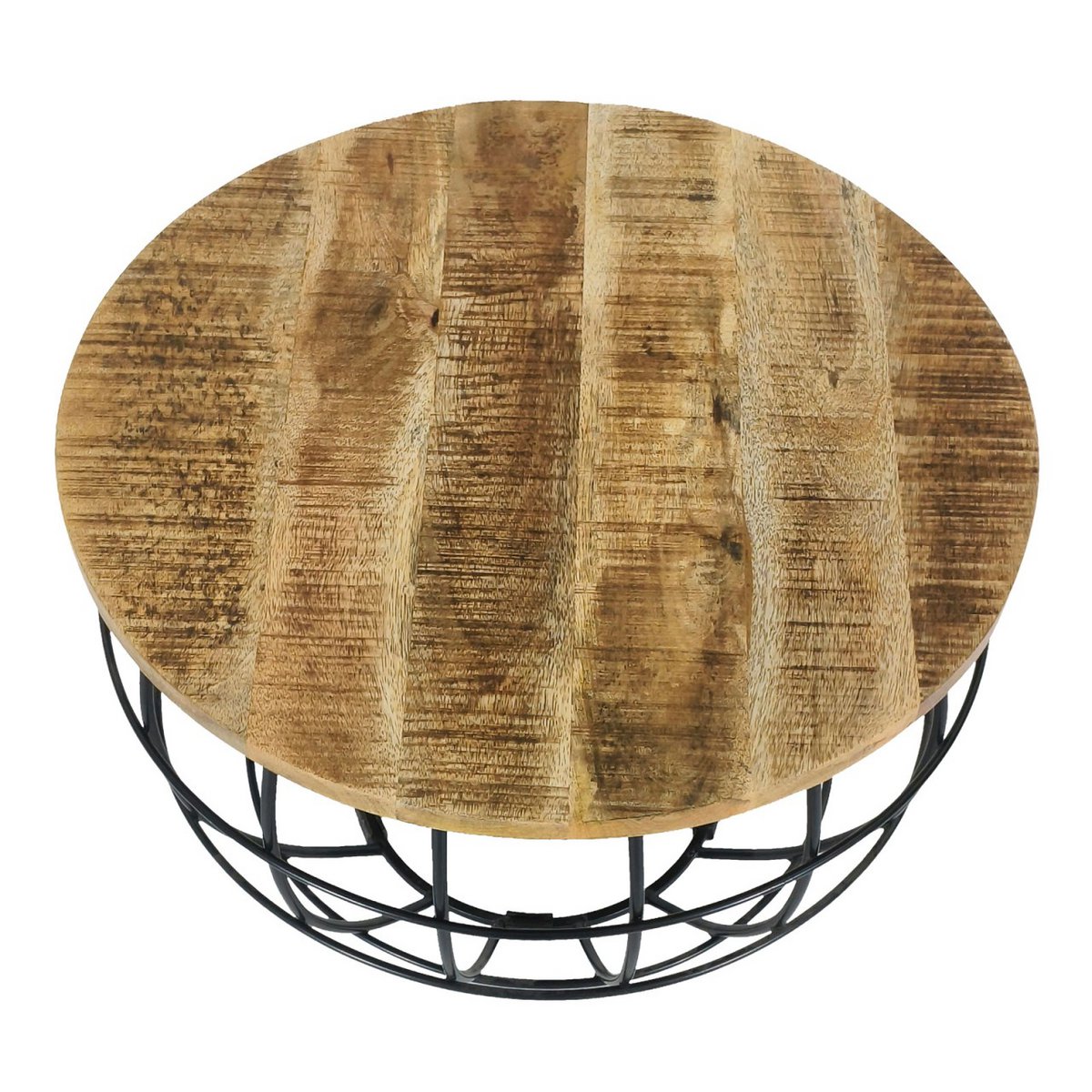 Bijzettafel Duurzame salontafel Woonkamer Tafel Ronde Lexington Ø 55 cm Metalen frame Solid