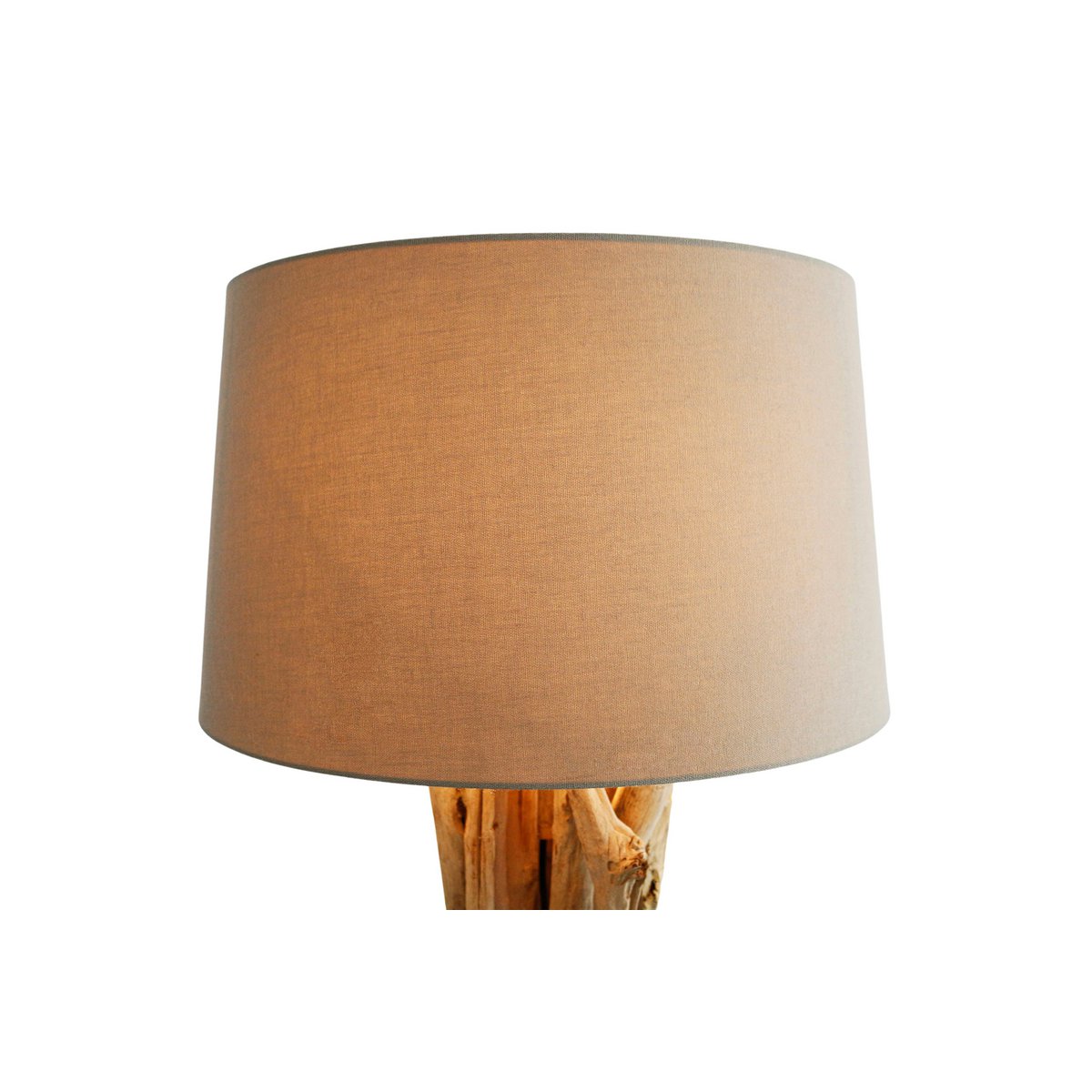 Vloerlamp drijfhout wit 145 cm