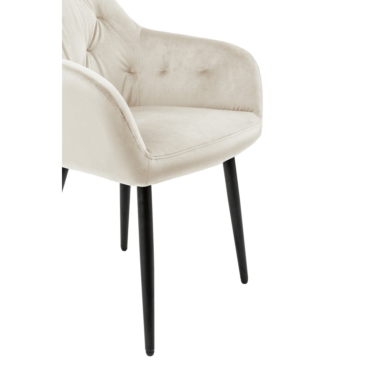 Fauteuil crème fluweel
