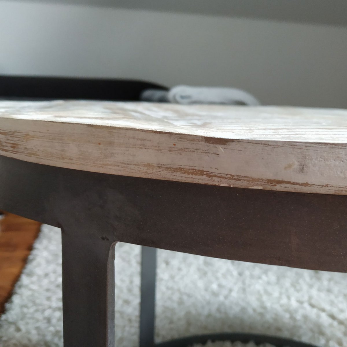 Salontafel set van 2 bijzettafel woonkamertafel rond Austin metalen frame antiek zilver of zwart