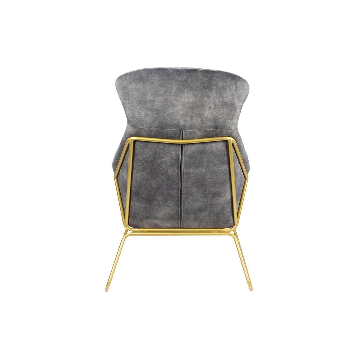 Loungestoel van grijs fluweel