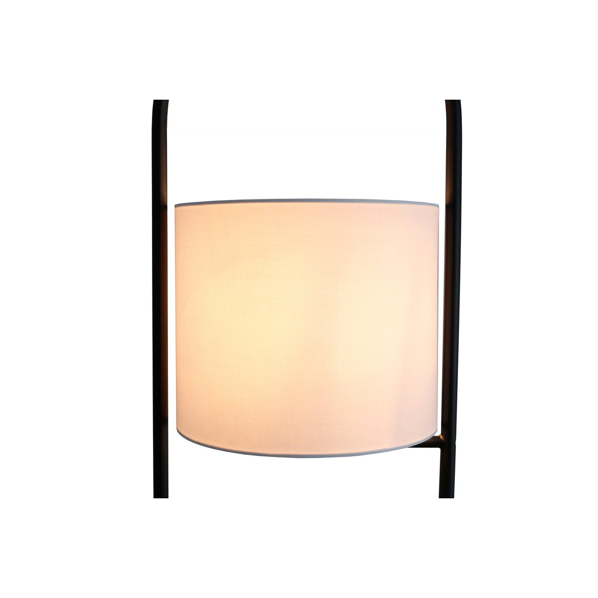 Vloerlamp acaciahout naturel/wit 153 cm