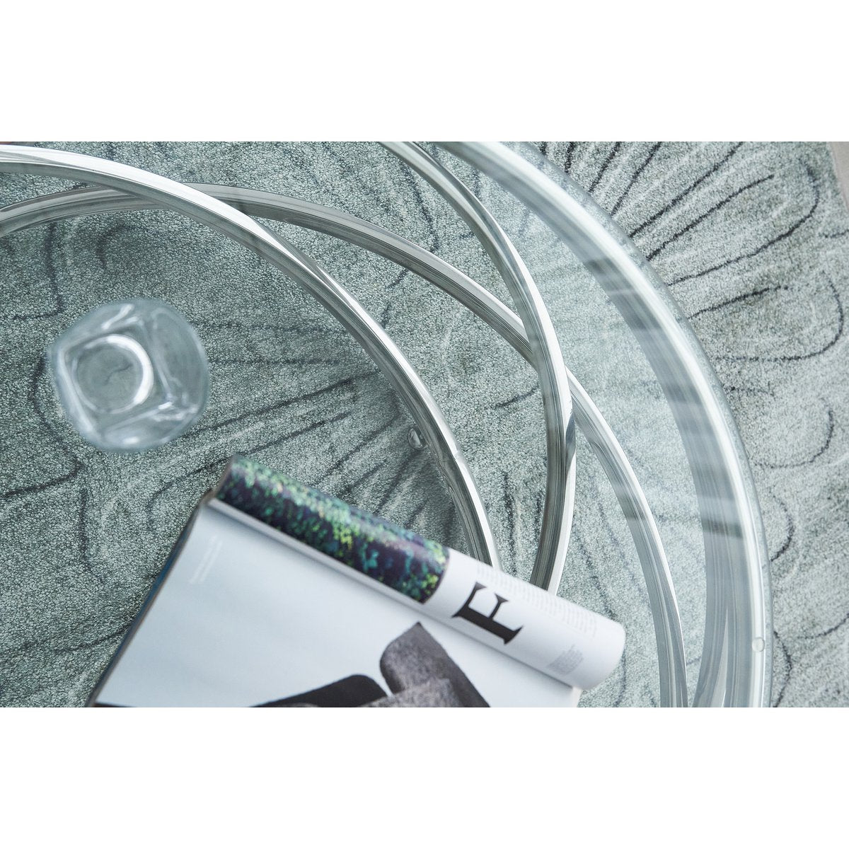 Salontafel zilver Ø 80 cm