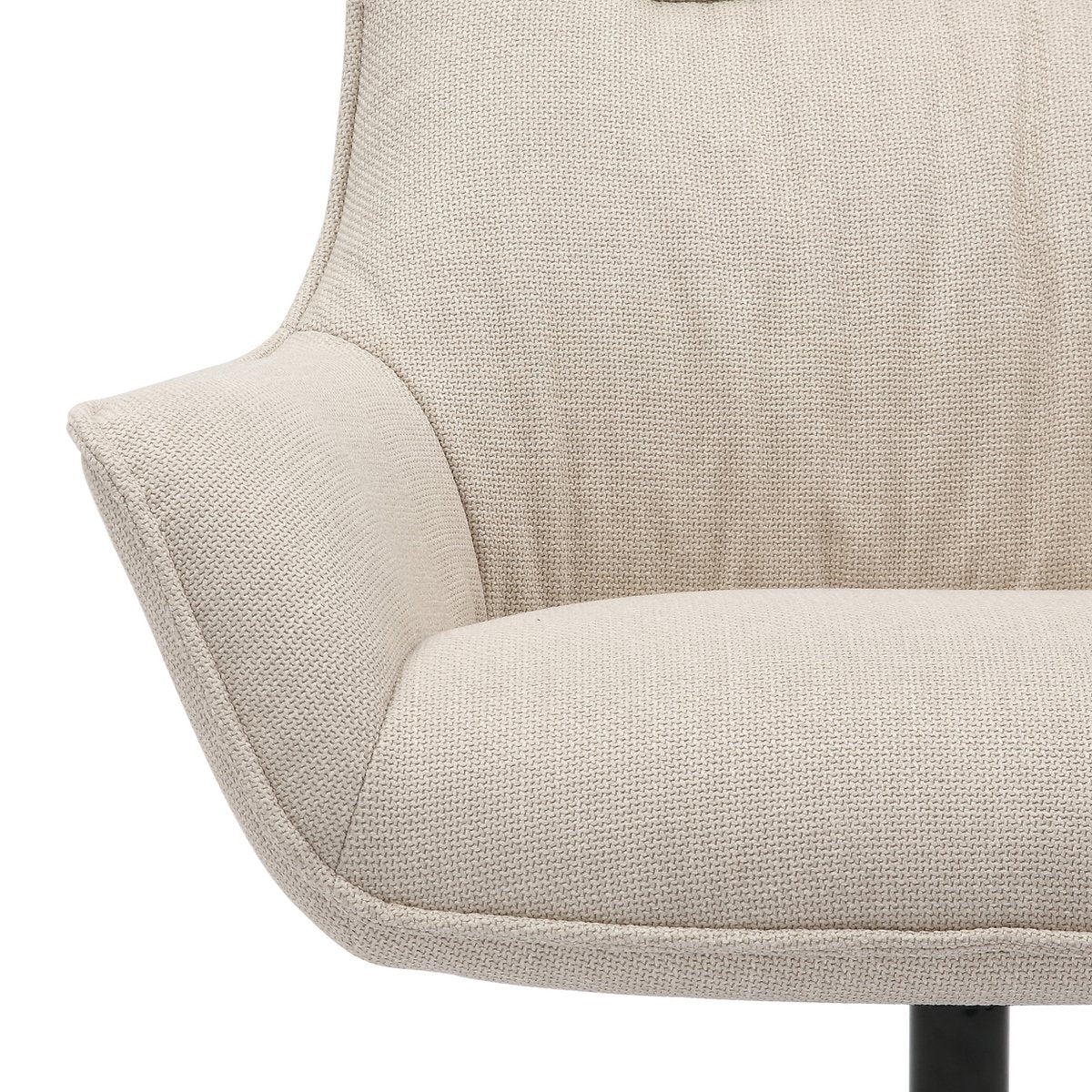Fauteuil structuurstof beige