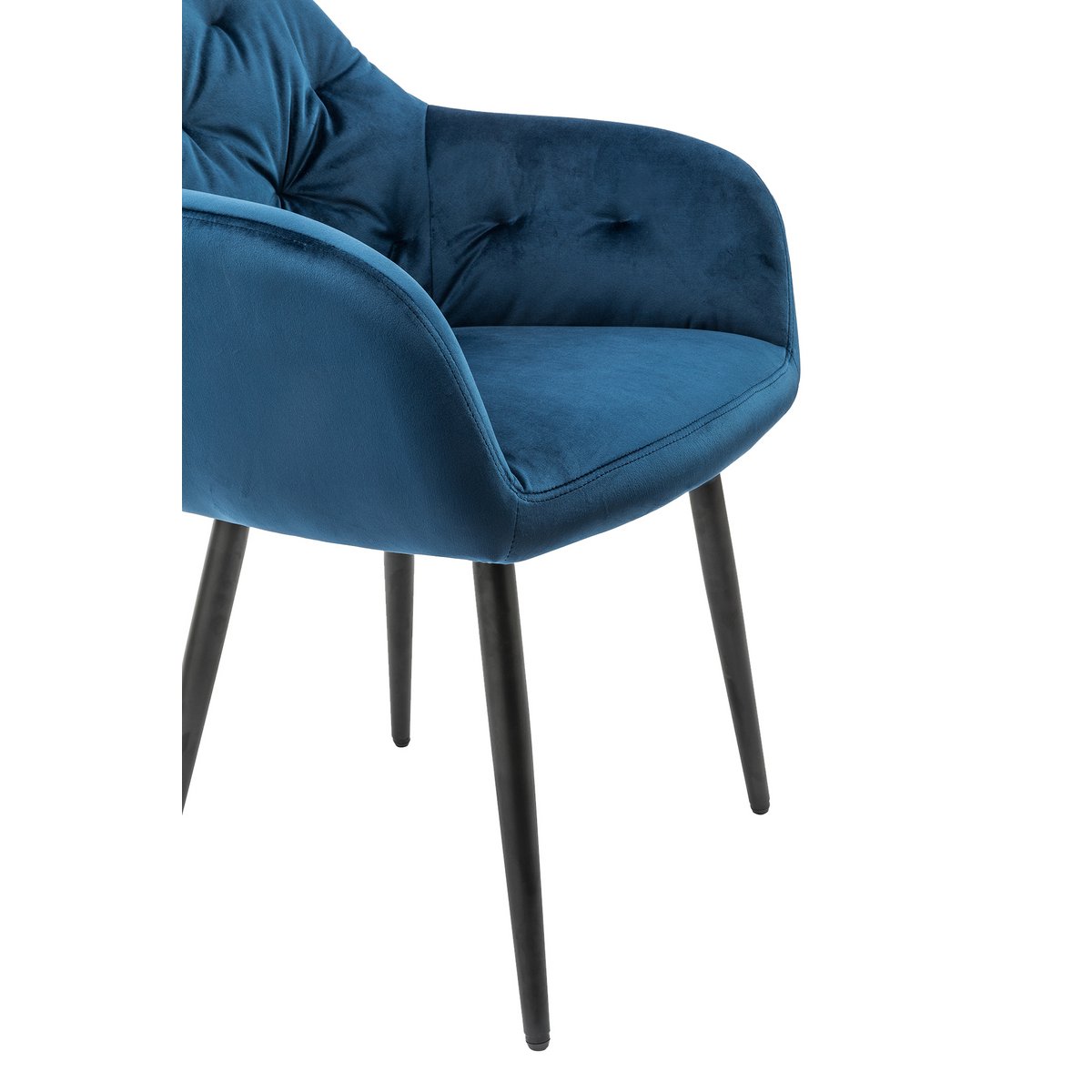 Fauteuil blauw fluweel