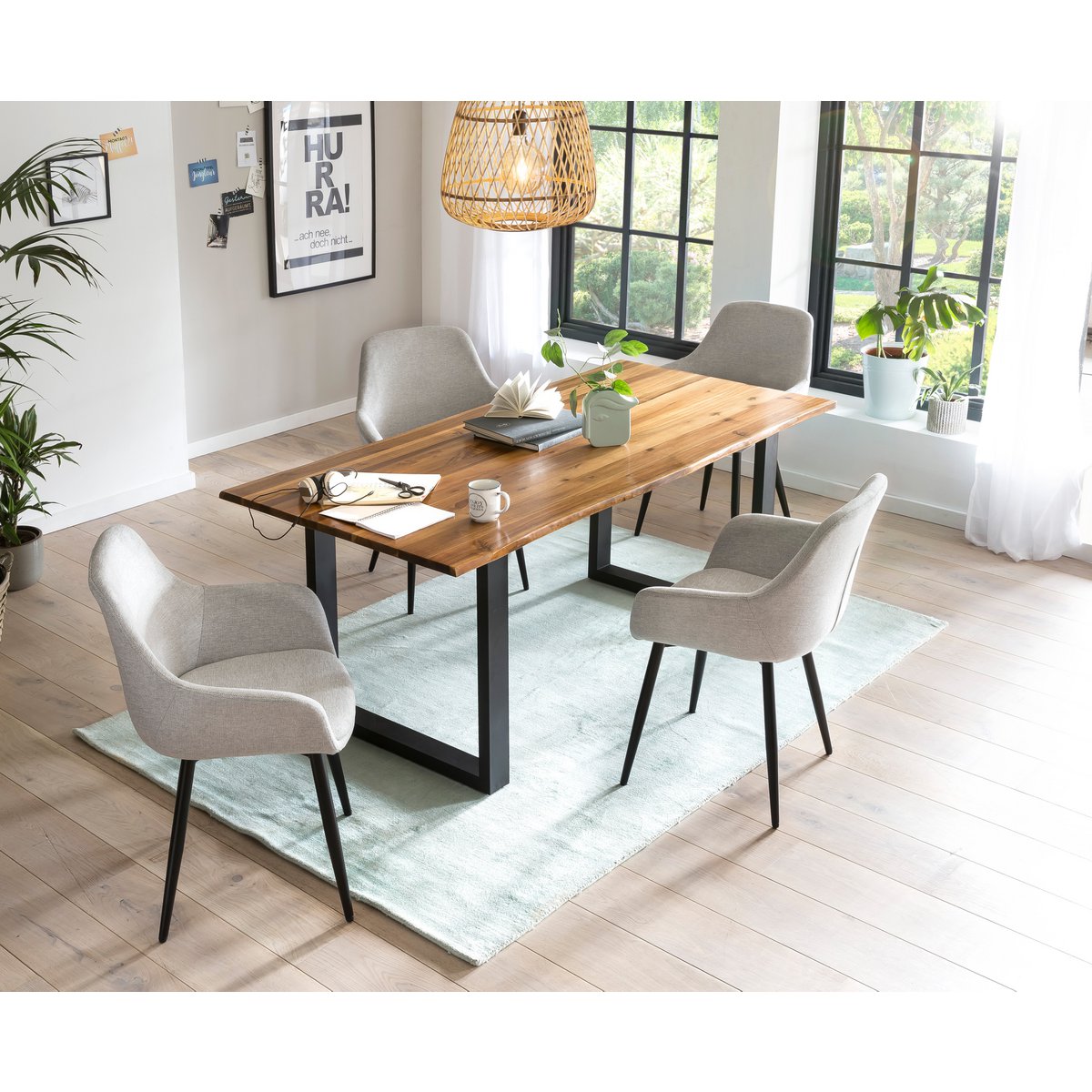Eettafel 180x90x77 cm