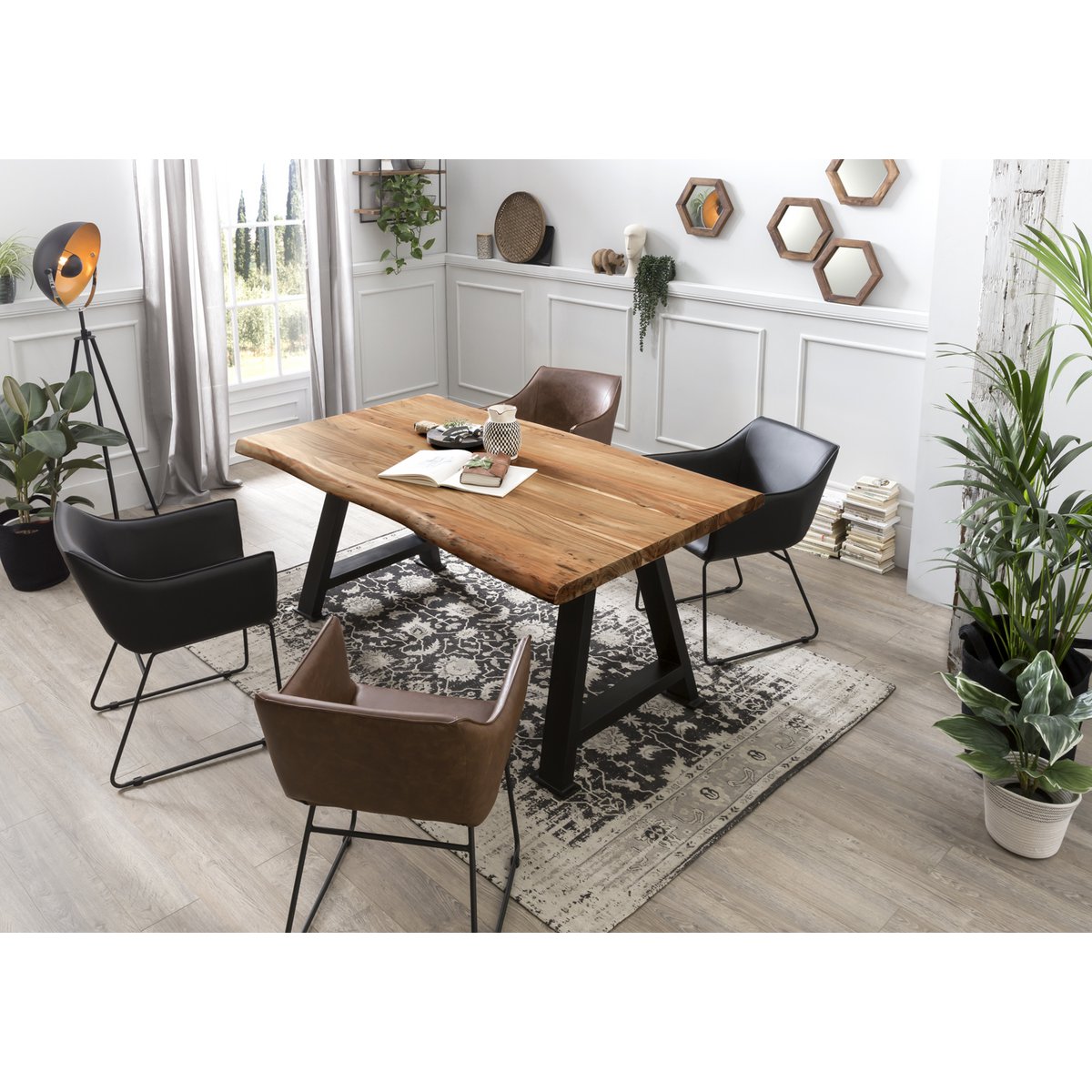 Antiek zwart tafelframe