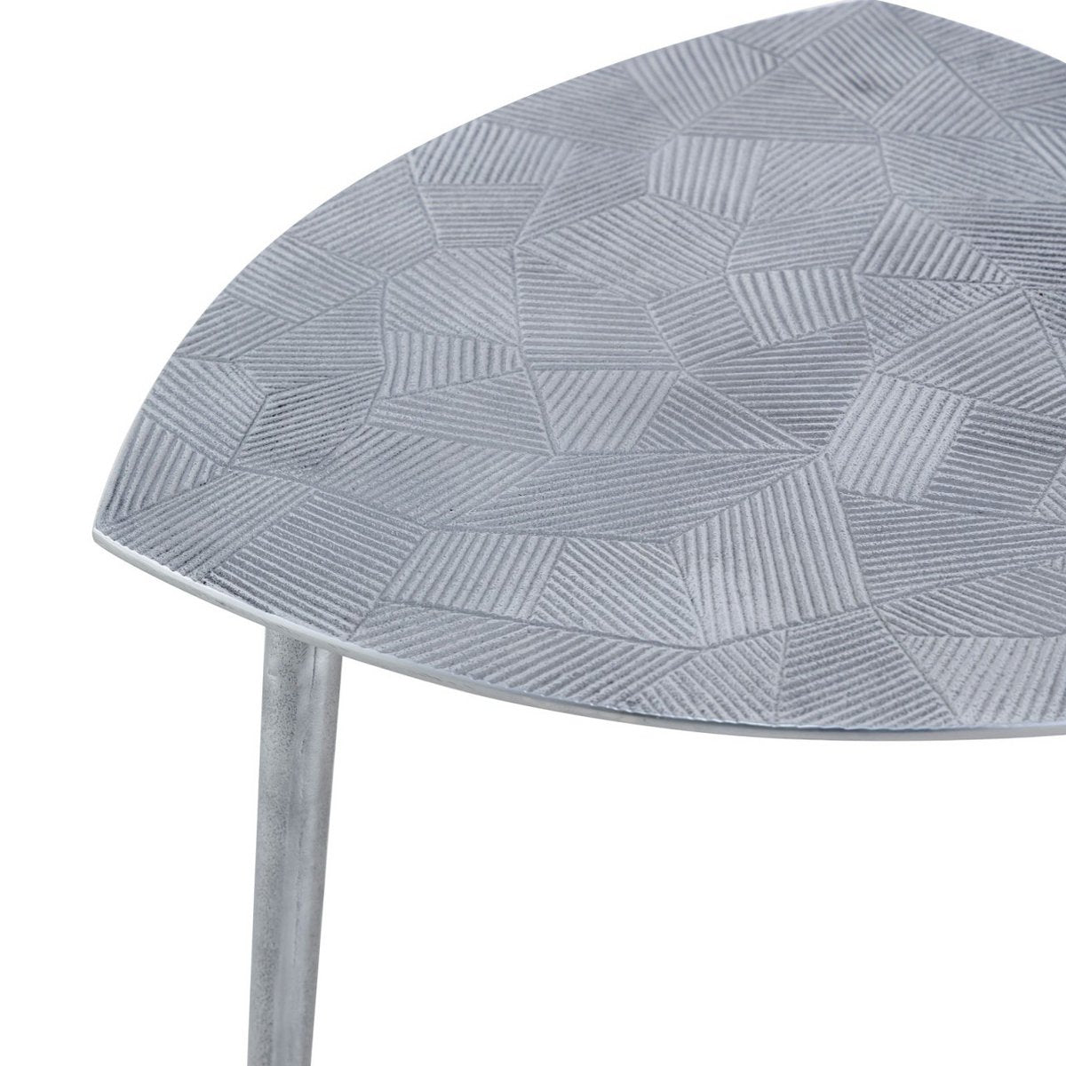 Zij metalen decoratieve tafel Alster 40x45x40 cm driehoekige klasse.