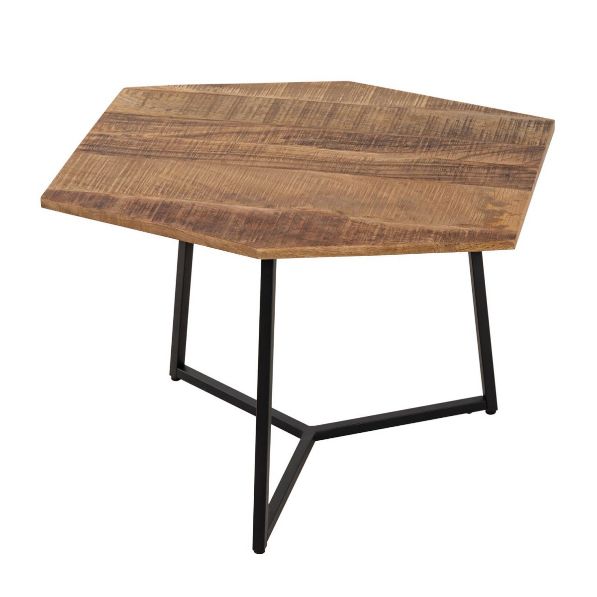 Zije tabel 56 x 48 cm salontafel Duurzame woonkamer tafel Inca metalen frame zwart