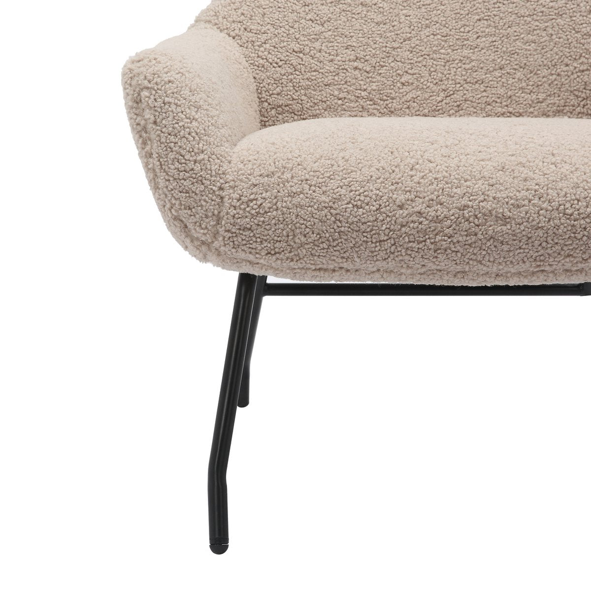 Fauteuil- en krukset teddybont taupe