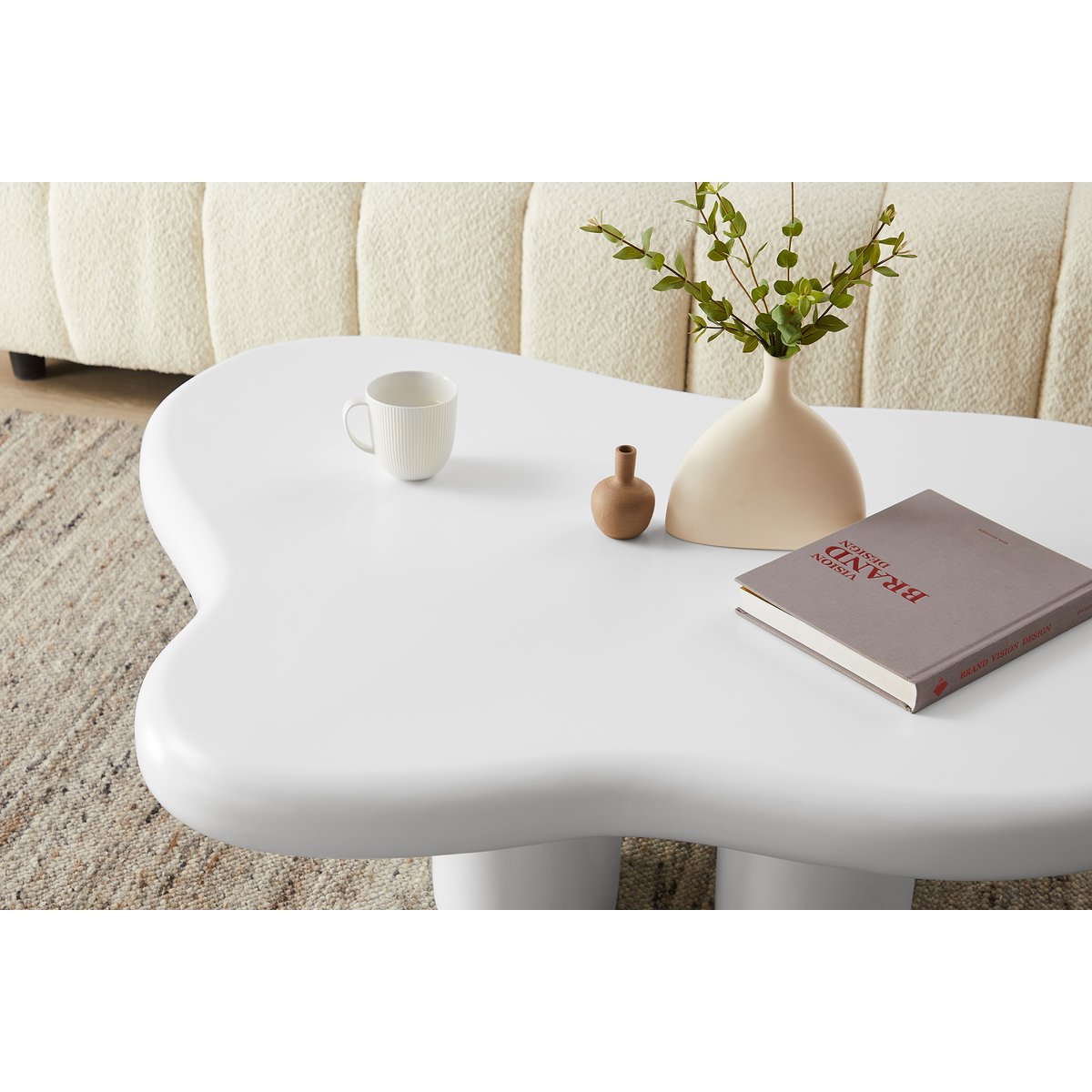 Salontafel 123x89 cm wit