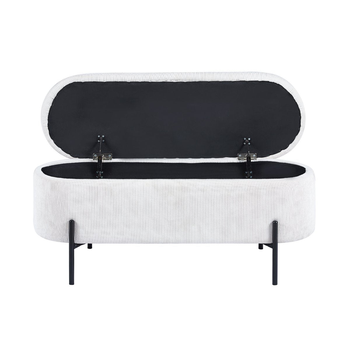 Bedbank met opbergfunctie beige
