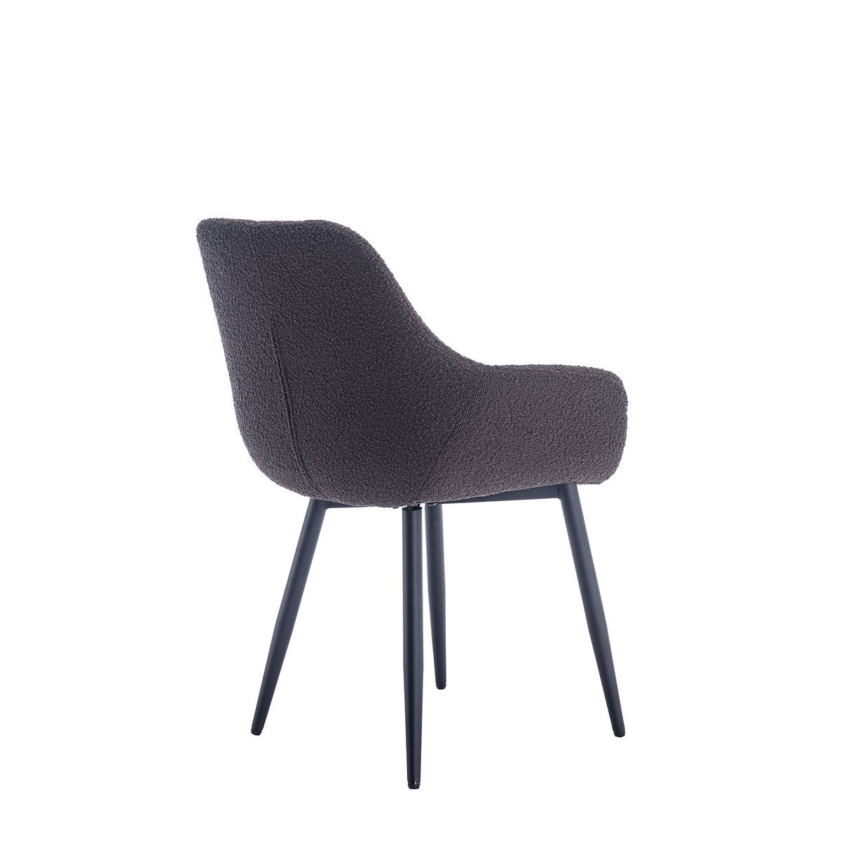 Fauteuil Bouclé stof antraciet set van 2