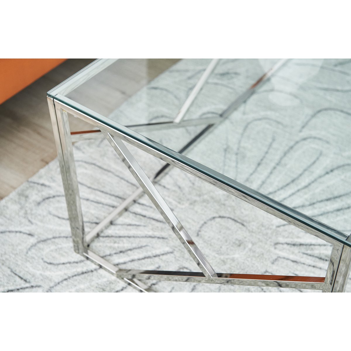 Salontafel zilver 120x60 cm