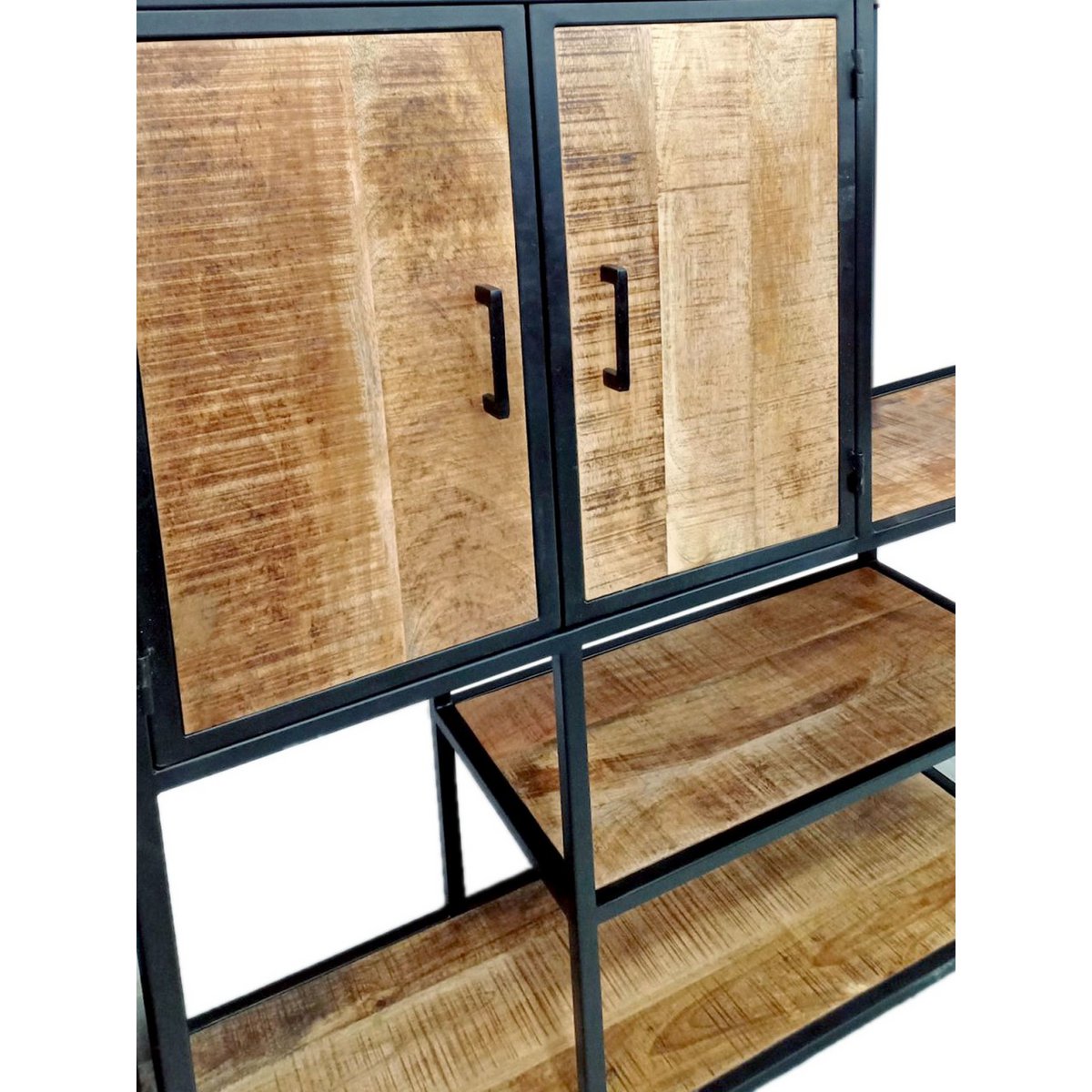 BOOKSPLANP SCHUKBAARDE COMPARTMENT 100x193X36cm Liverpool Metal Frame