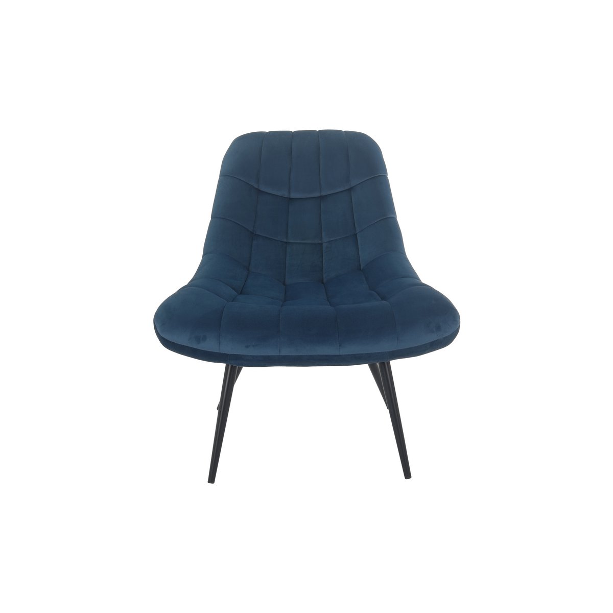 Fauteuil XXL velours blauw metaal zwart