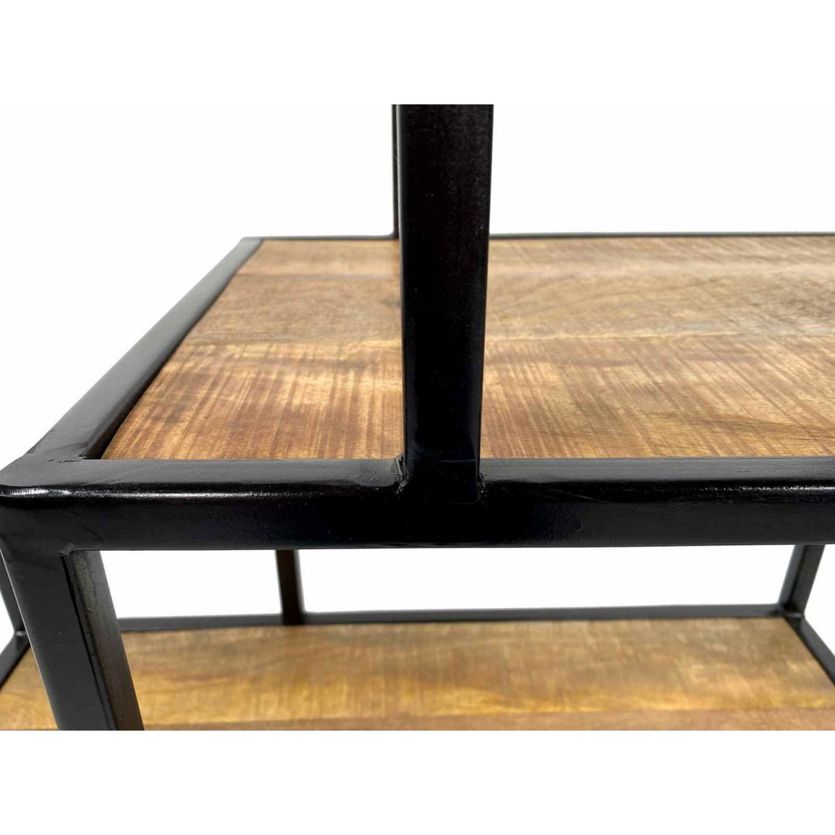 Staande plank boekenplank scheidingswand boekenplank 75 x 115 x 36 cm Liverpool metalen frame zwart