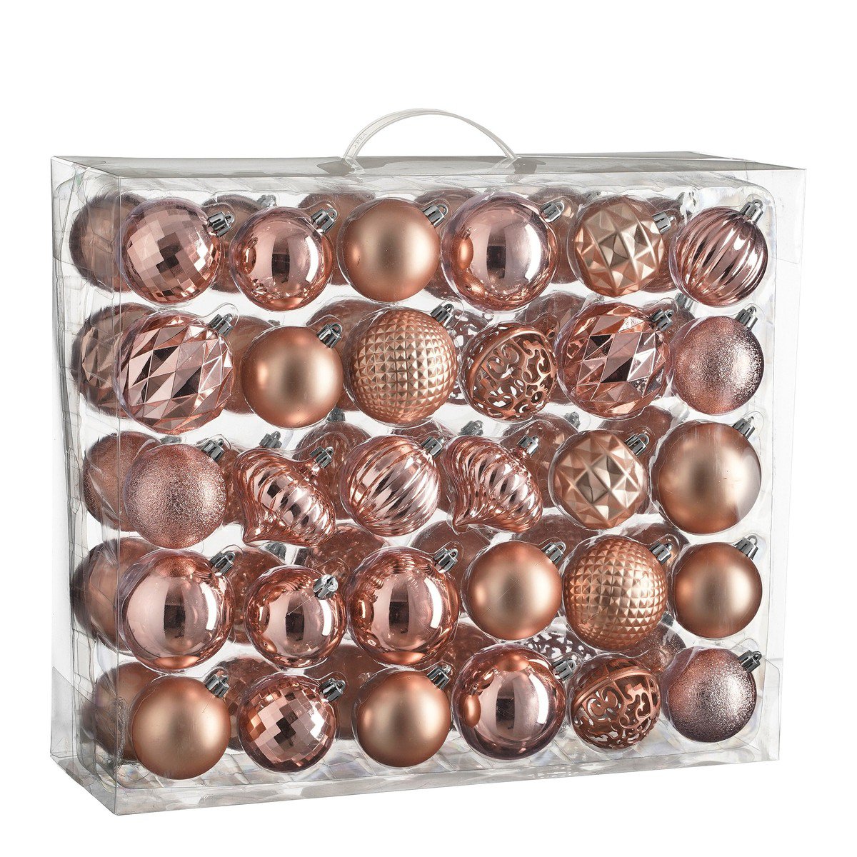 Kerstballen set Unbreakable baubles Roze