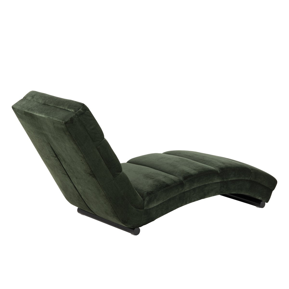 Chaise longue bosgroen fluweel