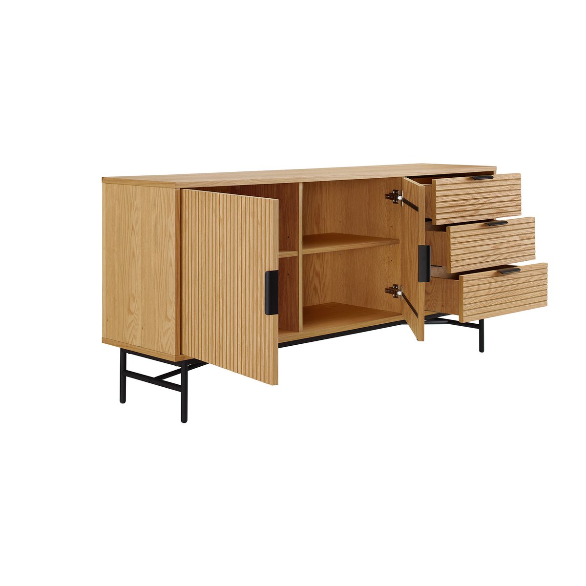 Dressoir 160 cm eiken echt houtfineer