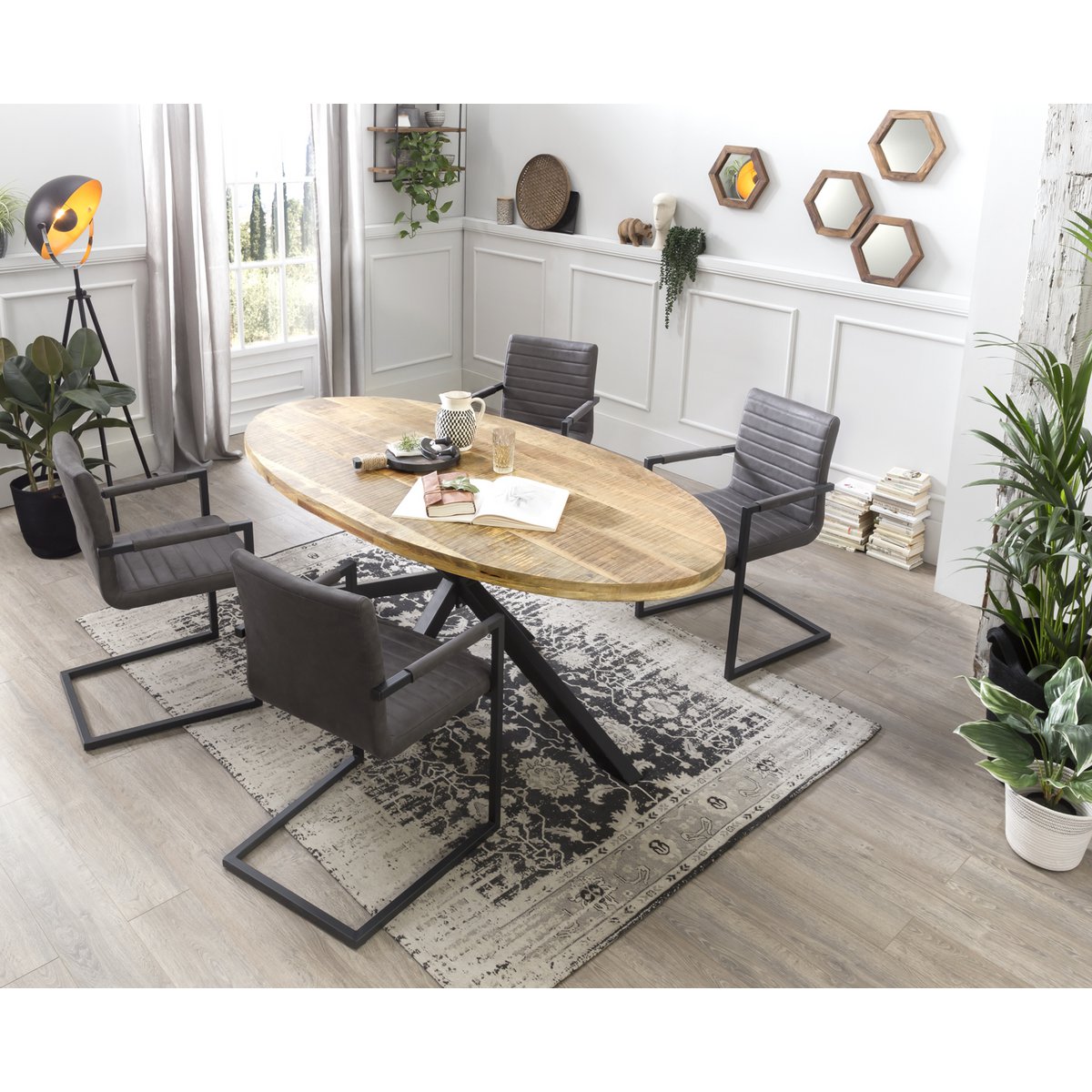 Antiek zwart tafelframe