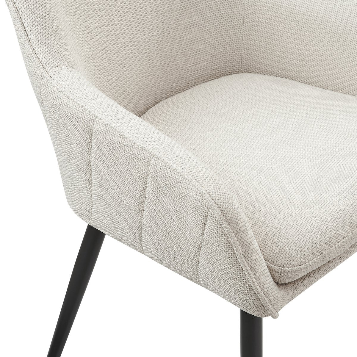 Eetkamerstoel structuurstof beige