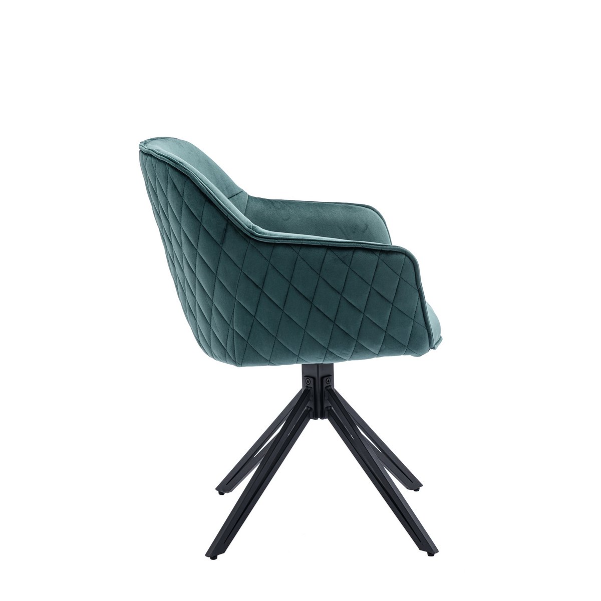Fauteuil met honingraatquilt groen