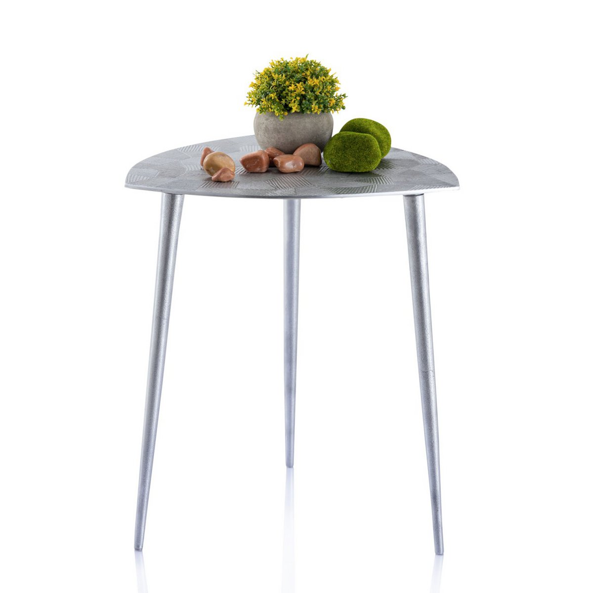 Bijzitter 4-delige metalen decoratieve tafel Alster 40x45x40 cm driehoekige klasse.