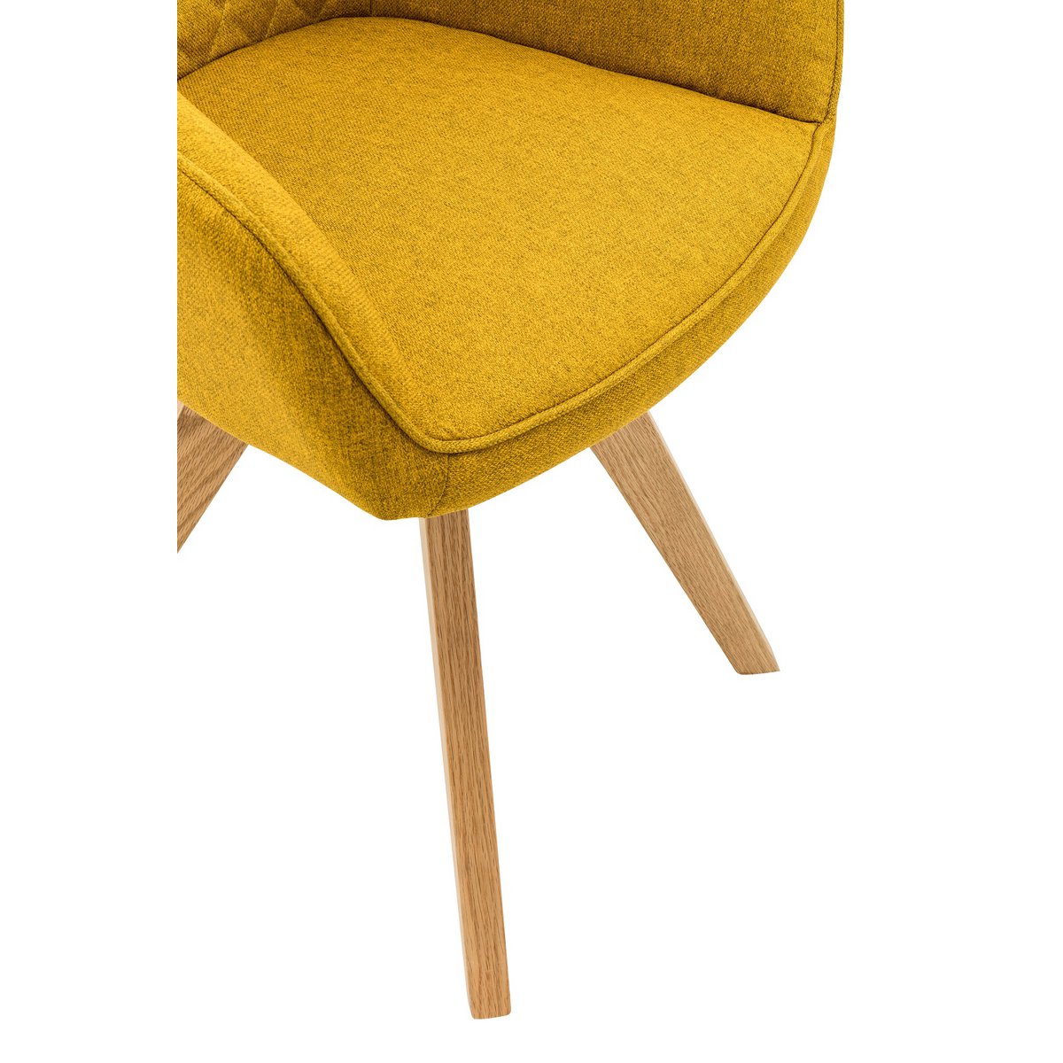 Fauteuil set van 2 curry geel textiel