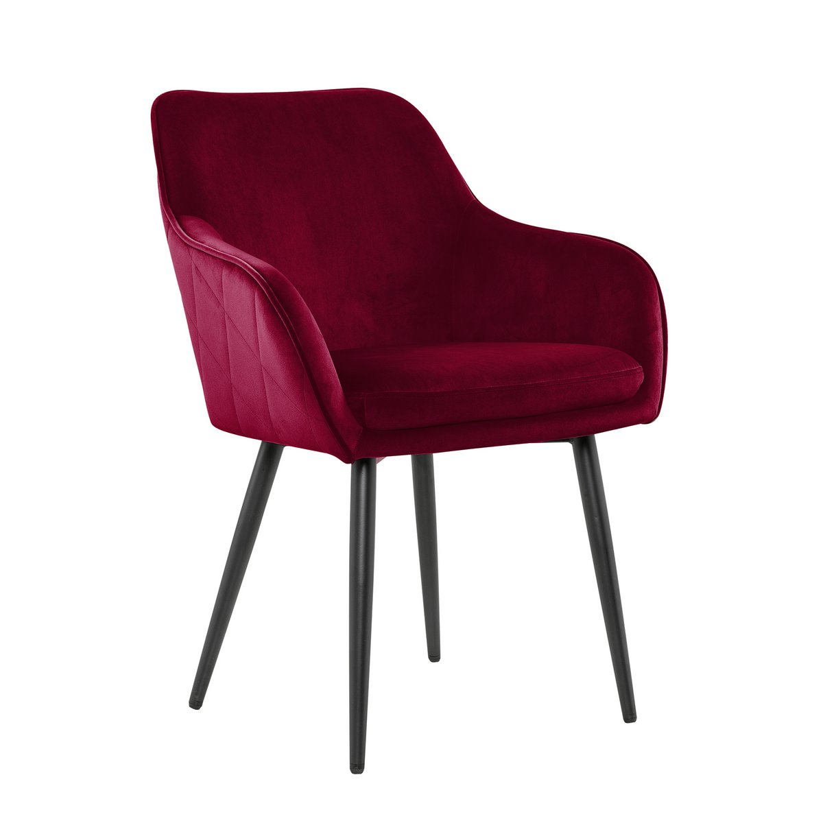 Eetkamerstoel rood fluweel