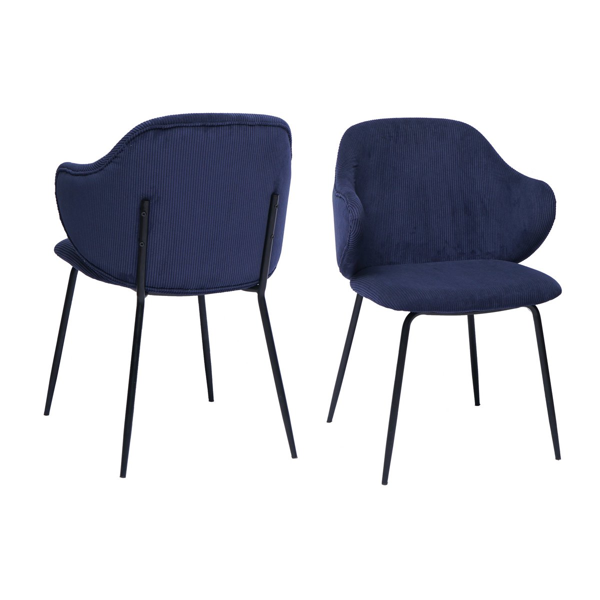 Set van 2 fauteuils donkerblauw