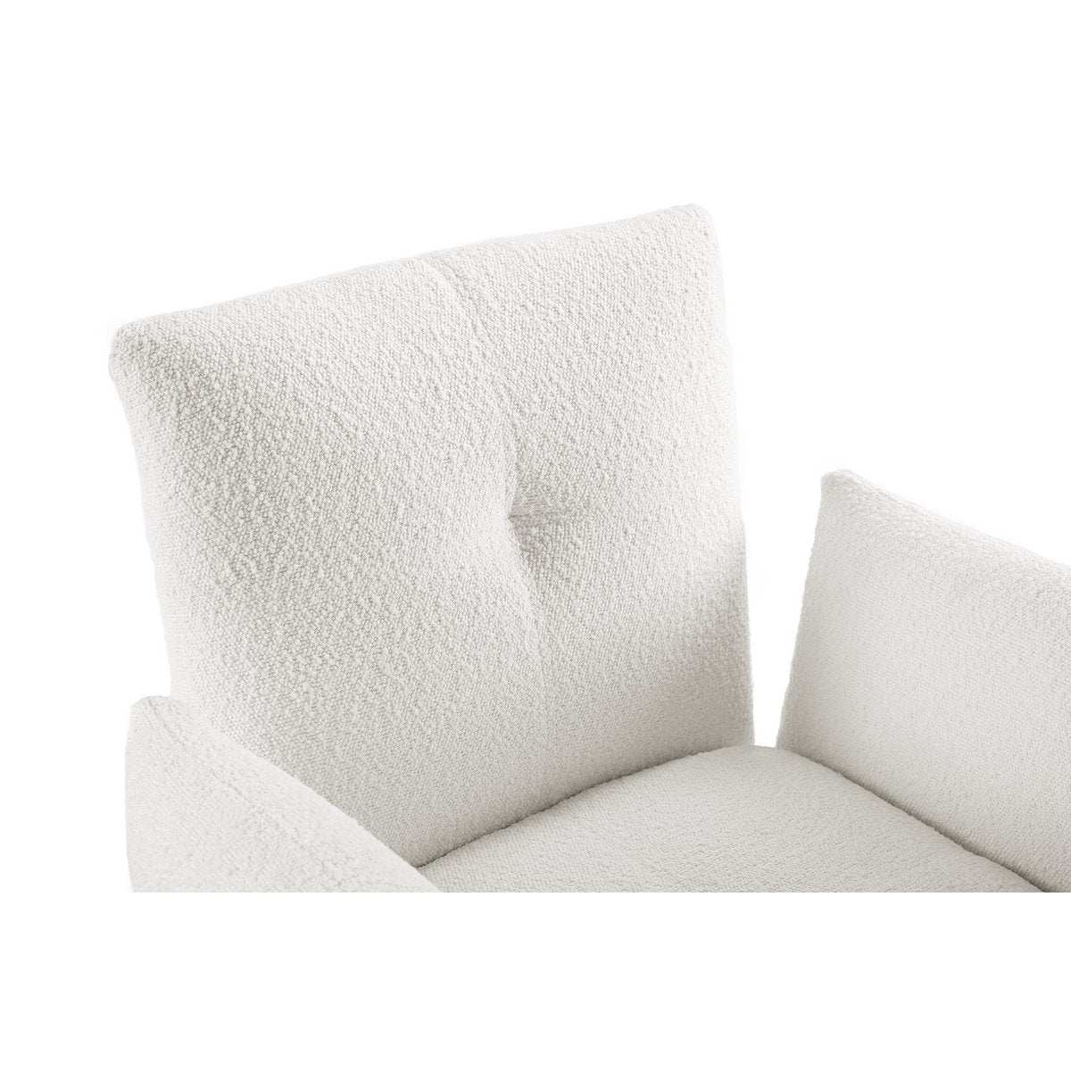 Fauteuil Bouclé stof wit