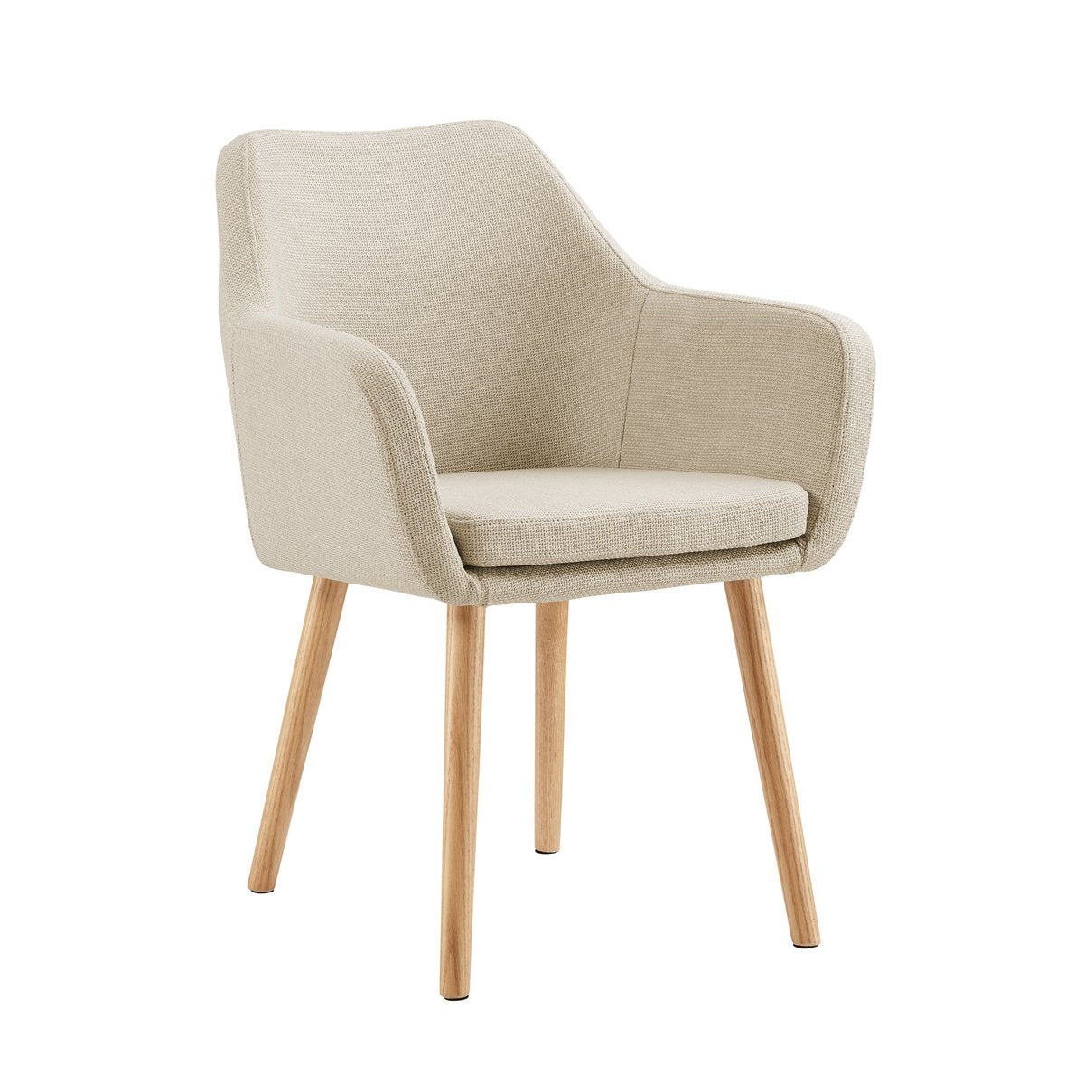 Fauteuil structuurstof beige