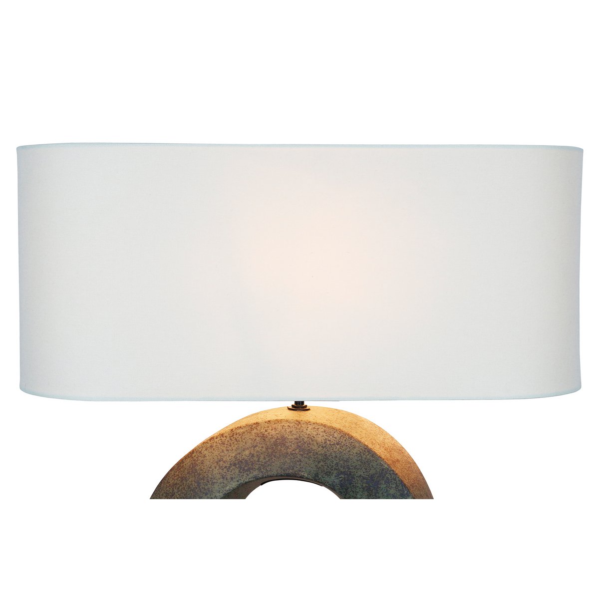 Tafellamp keramiek/linnengroen/beige