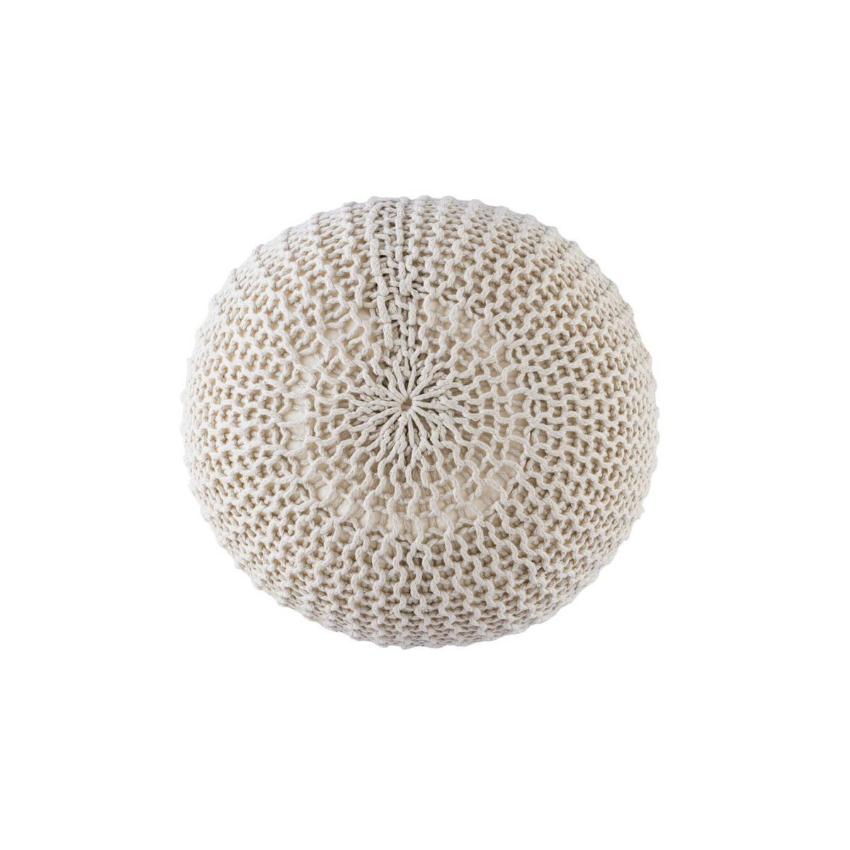 Pouf premium Ø45cm stoel kruk breien pouf in terras pool tuin duurzaam