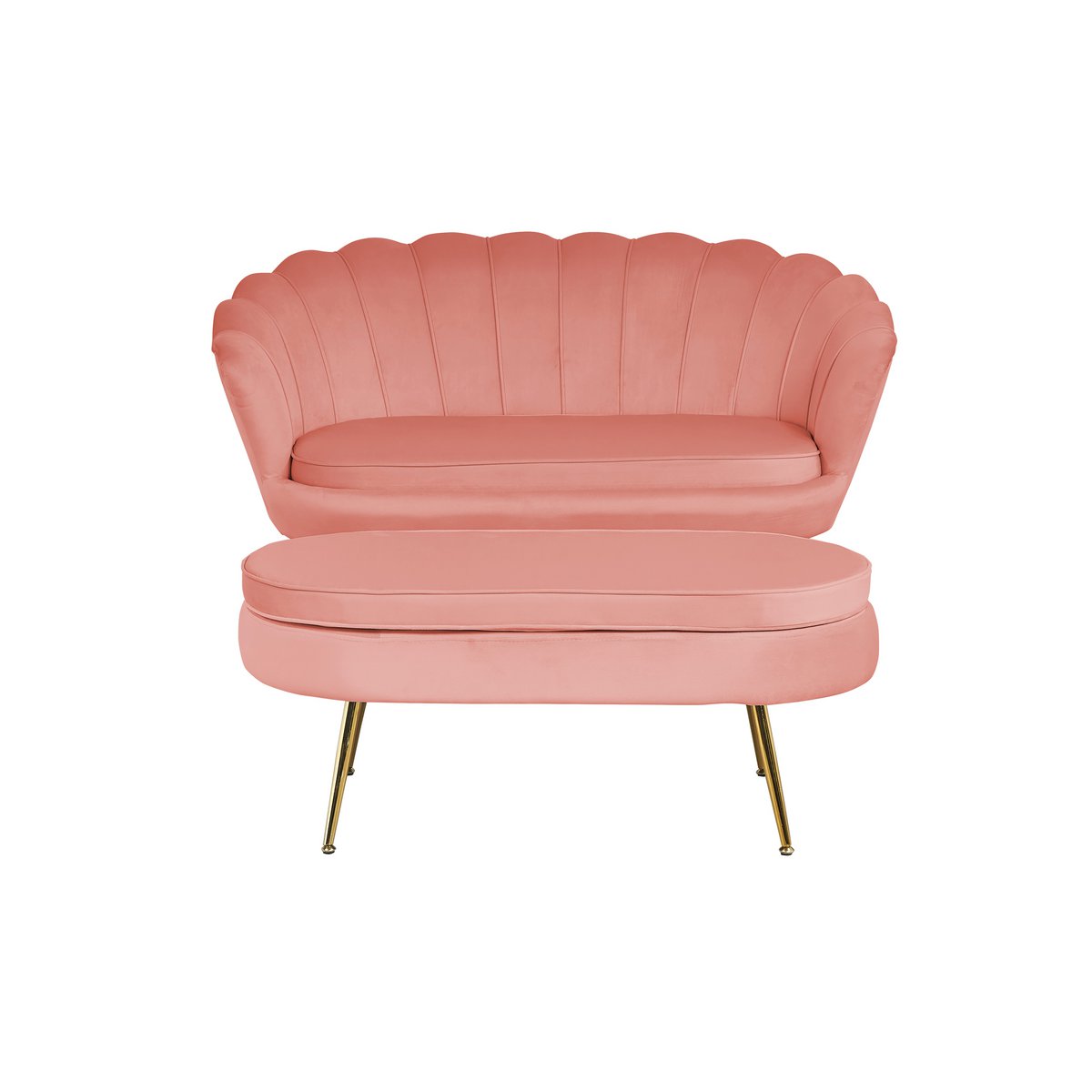 Rose fluwelen schelp bank