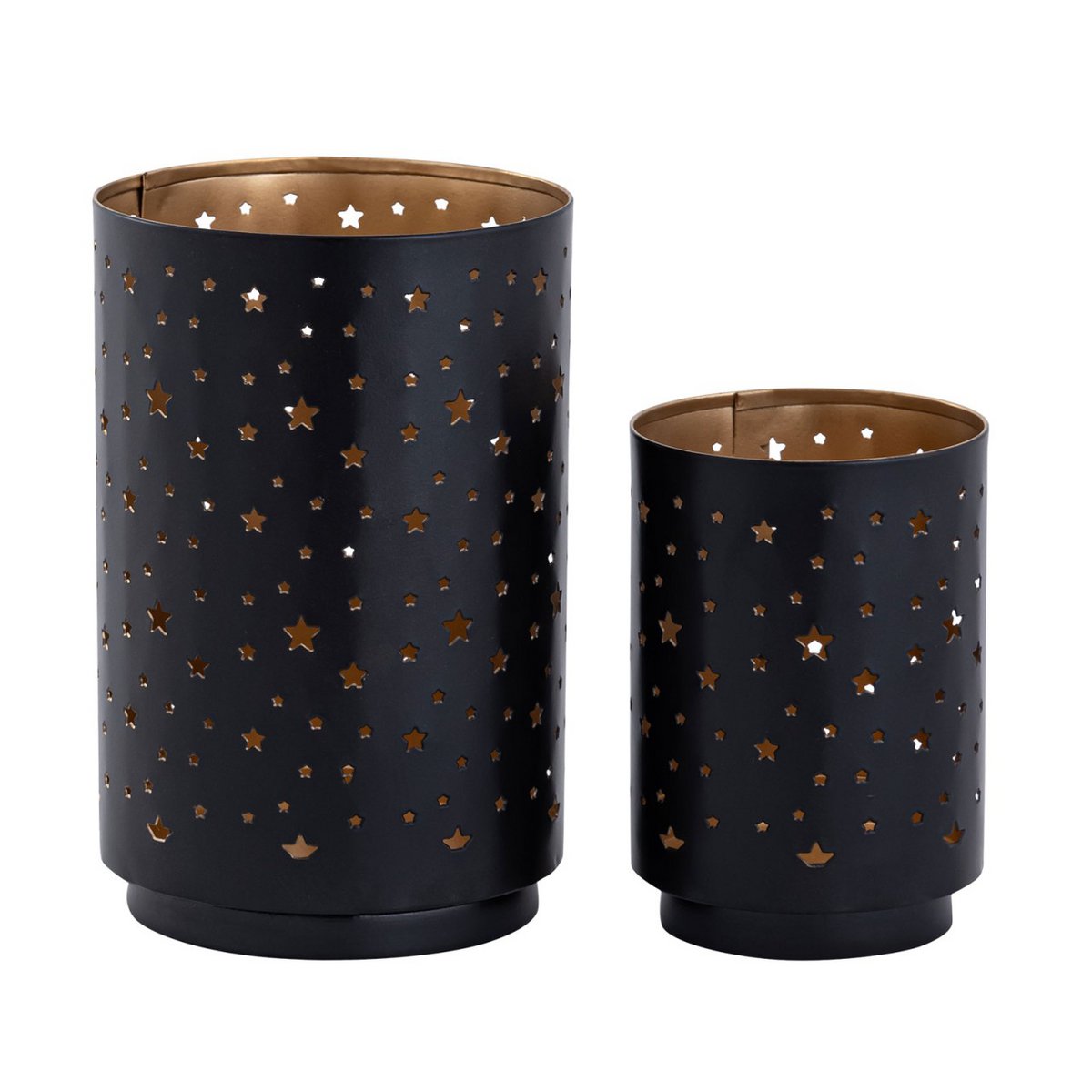 Tealight Holder MasterBox 16x 2 Set Starry Sky Kandelhouder rond Black Gold