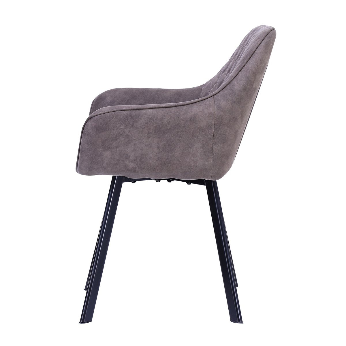 Set van 2 fauteuils in taupe microvezel