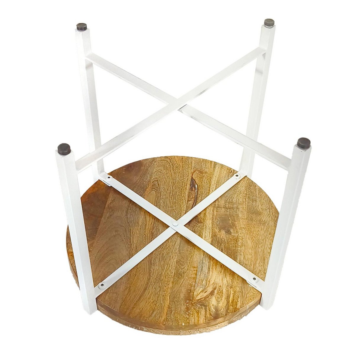 Bijzettafel ø55cm salontafel ronde woonkamertafel Sioux metalen frame