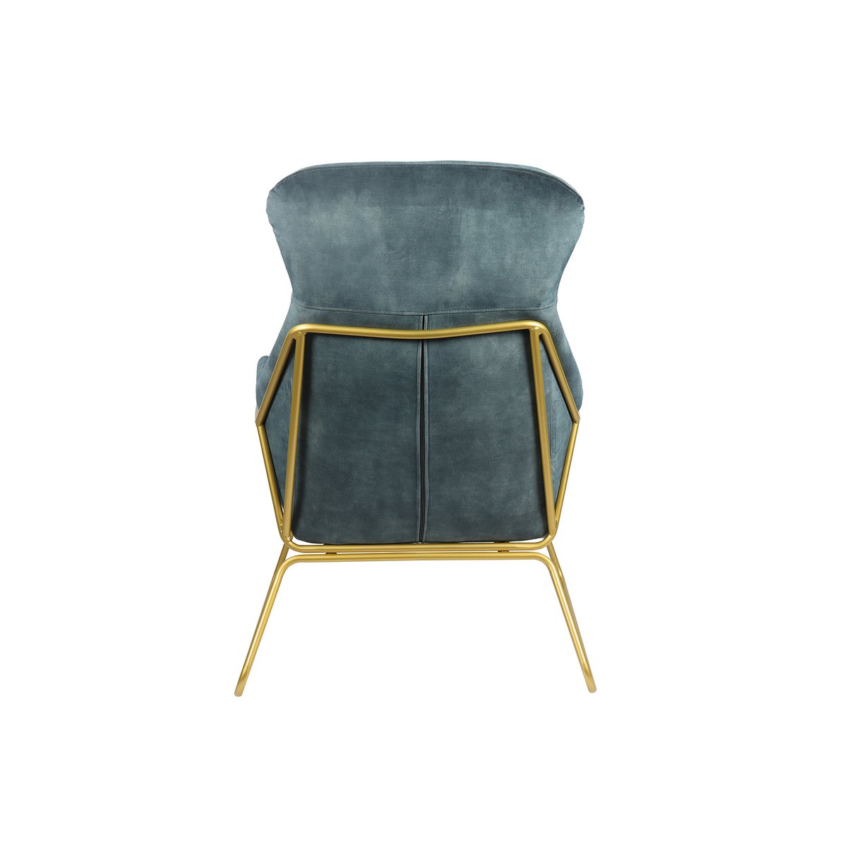 Relax fauteuil van velours velours blauw