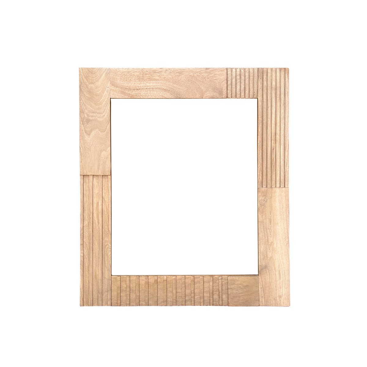 Spiegel met mangohouten frame