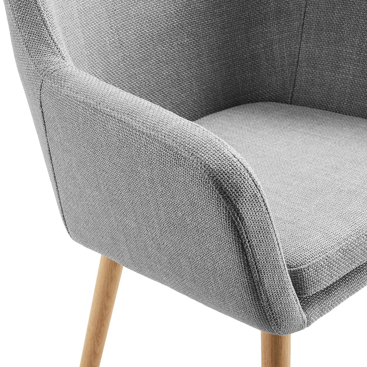 Structuurstof fauteuil lichtgrijs