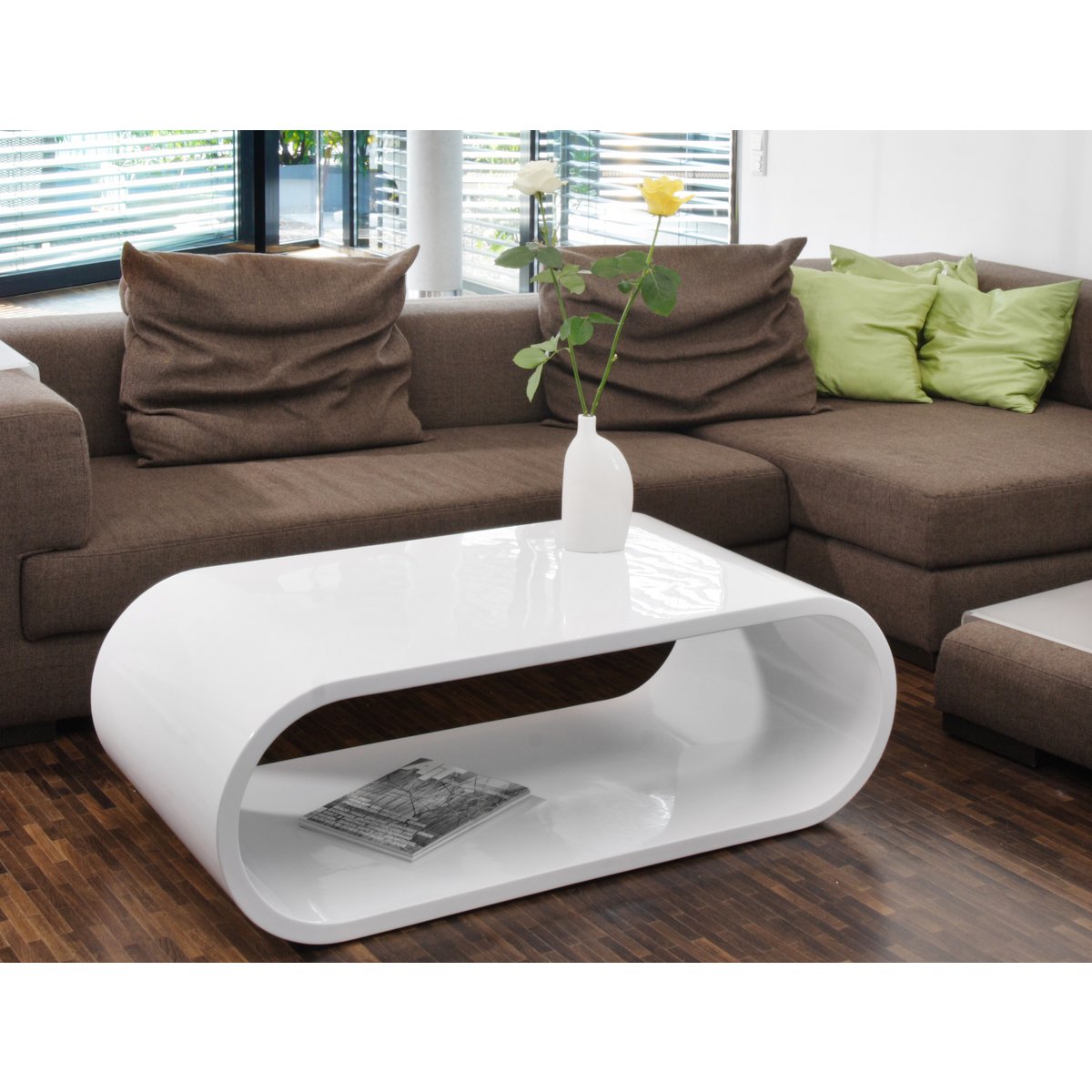 Salontafel 120x60x40 cm wit