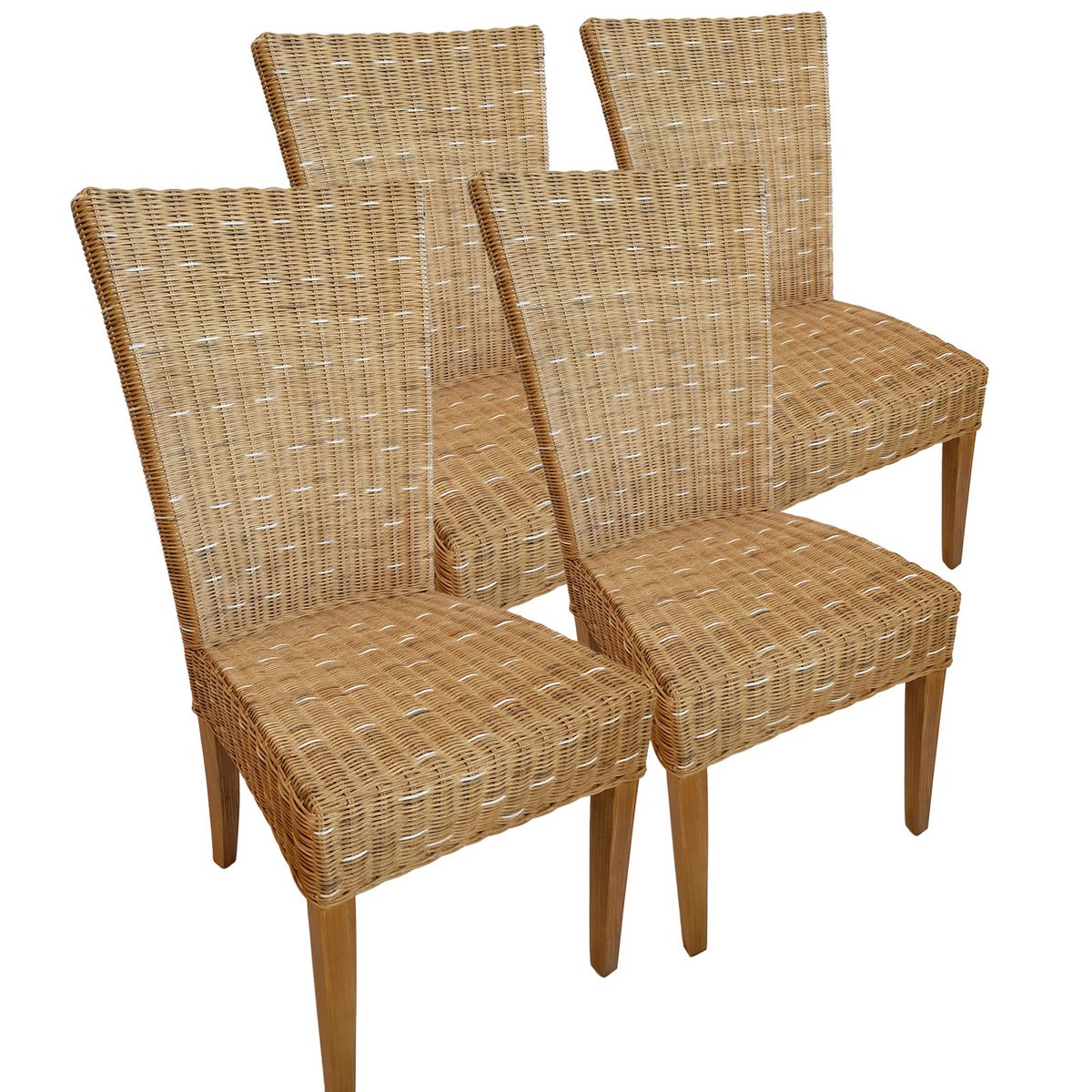 Eetkamerstoelen 4 stuks rattan stoelen wintertuin eettafel stoel stoel korbüffen cardine cappuccino