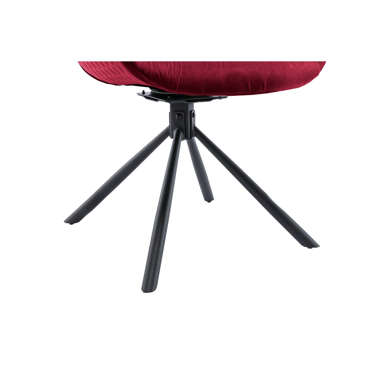 Fauteuil met honingraatstiksel in rood fluweel