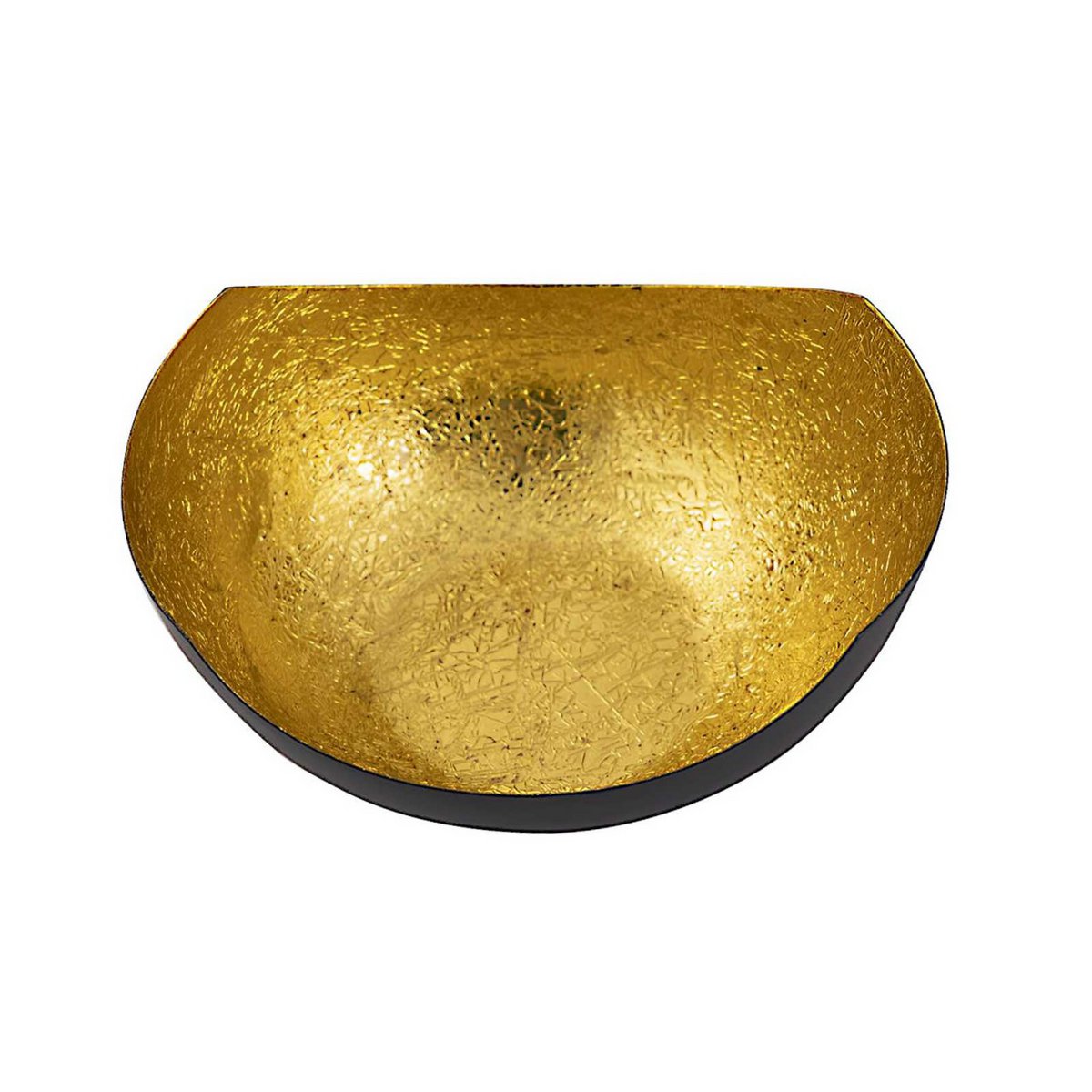 Tealight-houder 48-delige set 2´x 24 VE kandelaar Love Shell-vorm Black mat vergulde binnenin