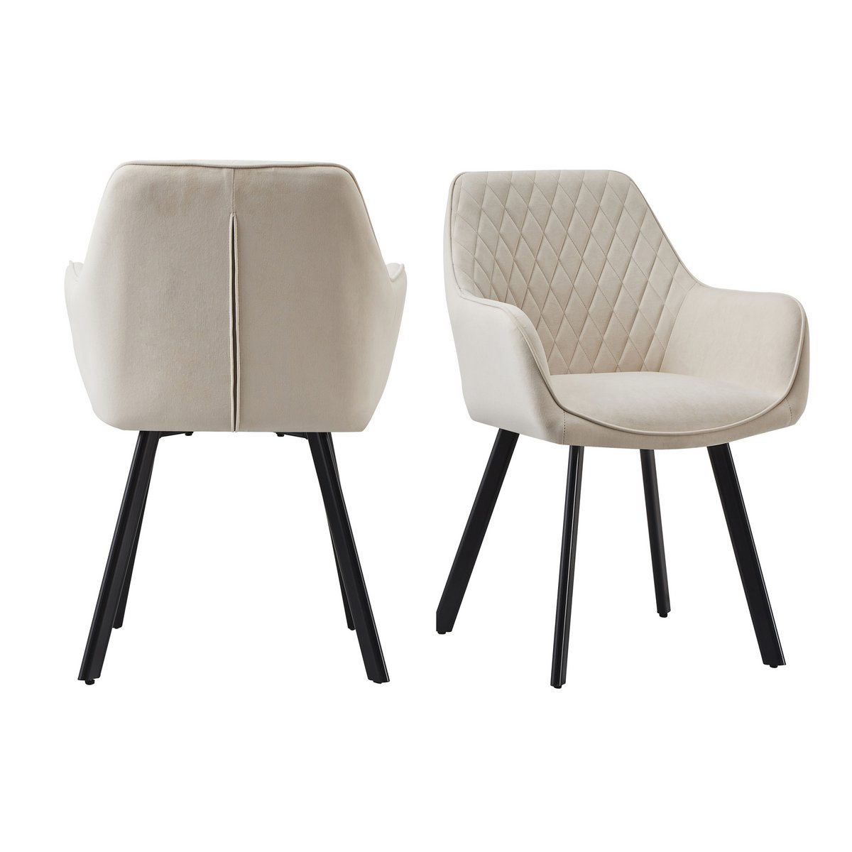 Set van 2 fauteuils beige