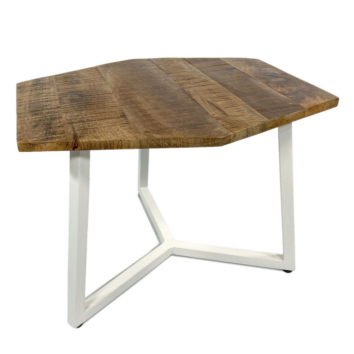 Zije tafel 56 x 47 cm woonkamer tafel salontafel mooi metalen frame zwart - wit wit wit