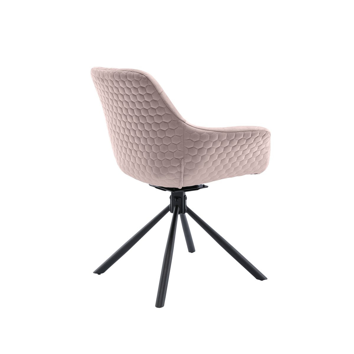 Fauteuil met honingraatstiksel in roze fluweel